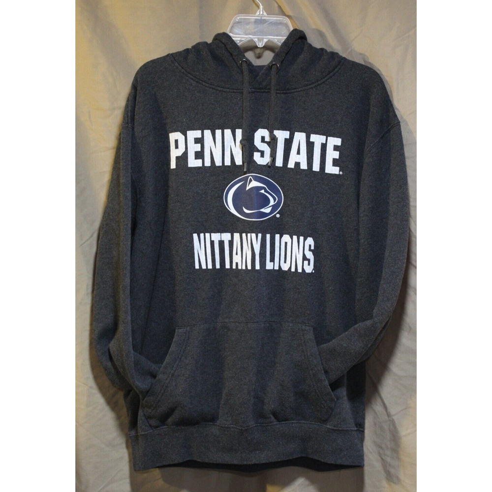 Penn State University Nittany Lions Gray Hoodie Kangaroo Pocket Unisex Large